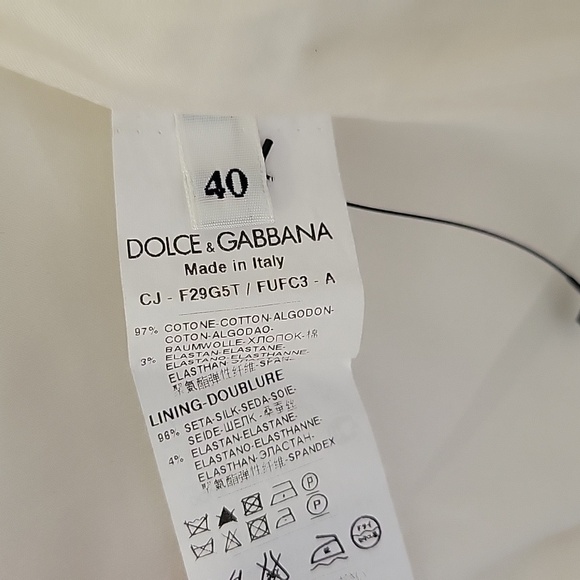 DOLCE & GABBANA Blazer Suit Jacket Size 40 (Small) White/Cream - Picture 3 of 9